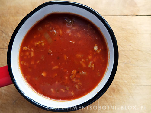 seler naciowy, imbir, zupa, sok pomidorowy